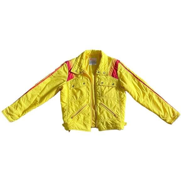 Vintage SKYR Mens Size Medium Yellow Ski Jacket Made In Hong Kong As Is Rare - Picture 12 of 16